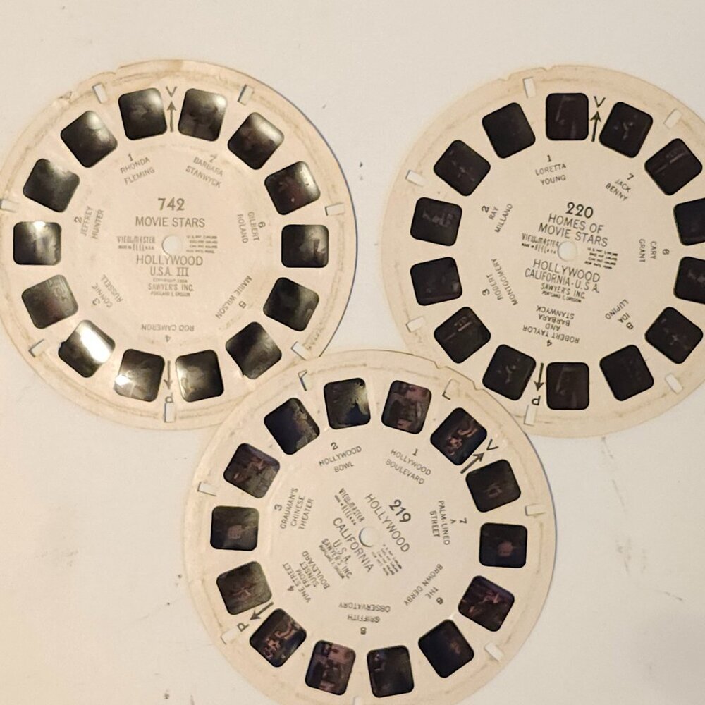 VINTAGE OLD HOLLYWOOD VIEW MASTER REELS Sawyer's USA